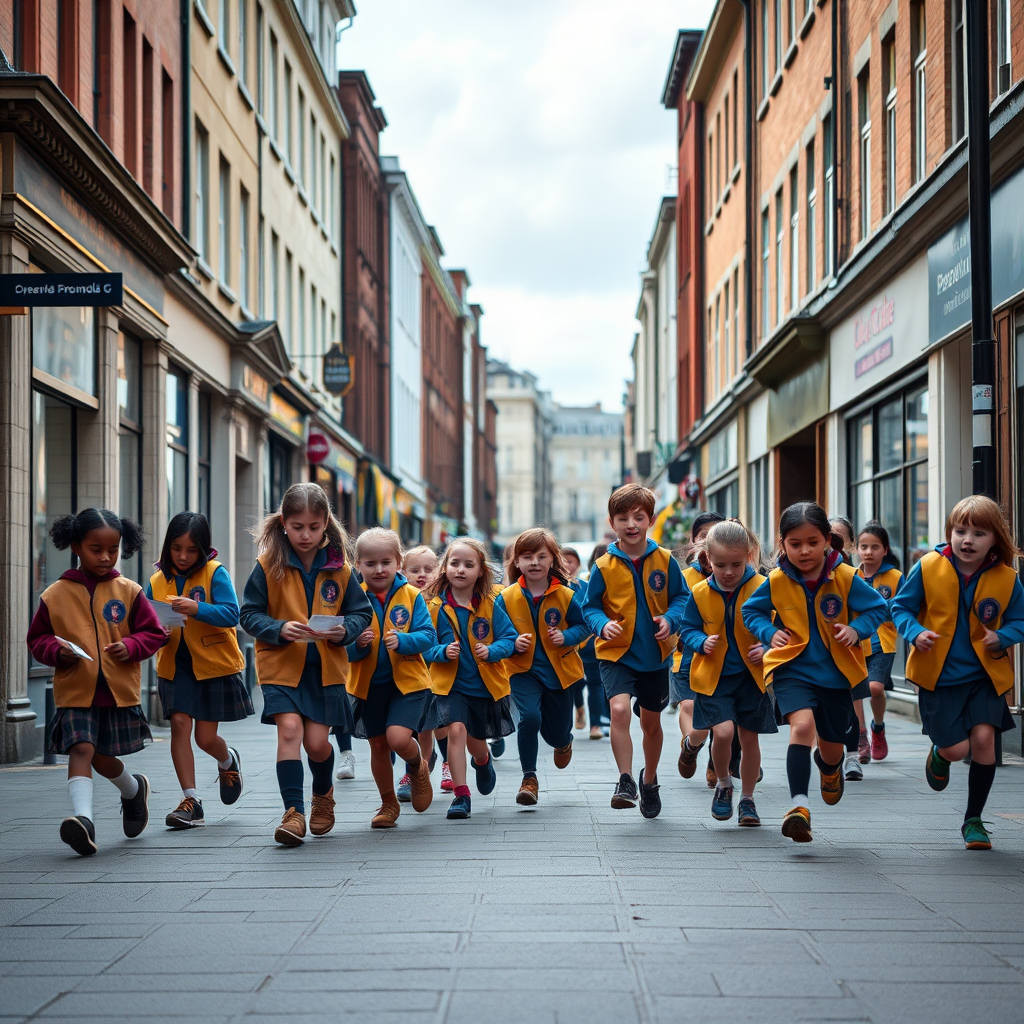Young explorers flood city in massive scavenger hunt spectacle